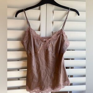 Gold Halk Embellished silk cami sz M